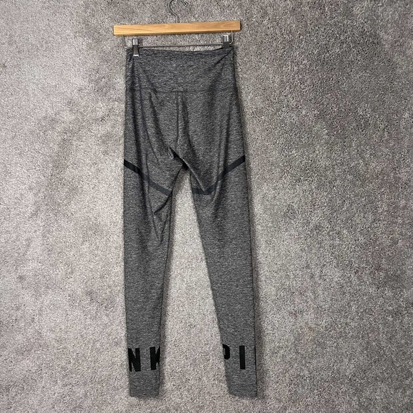 Victoria’s Secret Pink Yoga Pants Womens XS Activewear Gray Leggings Logo - Picture 2 of 9